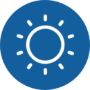 Blue Sun Icon
